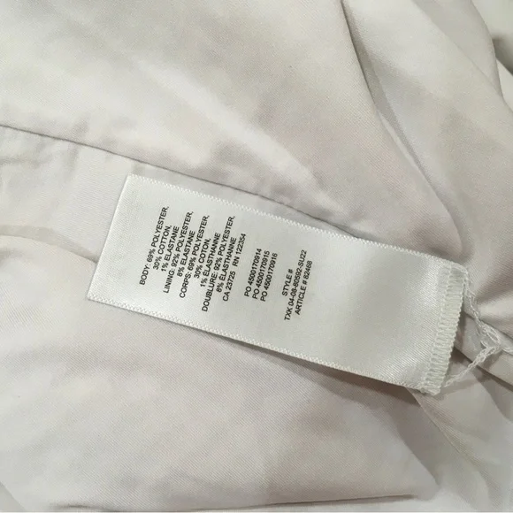 Aritzia Wilfred Verona Dress Beige White Gingham Seersucker Midi Slit Women L - Picture 5 of 7